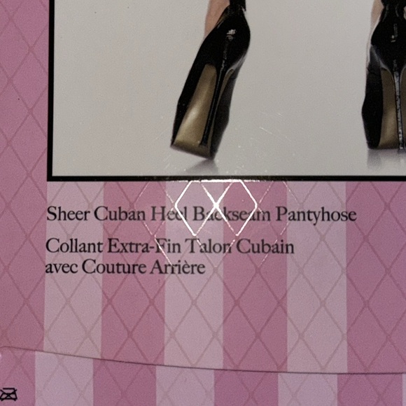 NEW Leg Avenue Sheer Cuban Heel Backseam Pantyhose - Picture 3 of 5